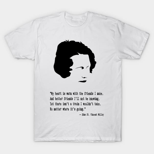 Edna St. Vincent Millay T-Shirt by PoetandChef